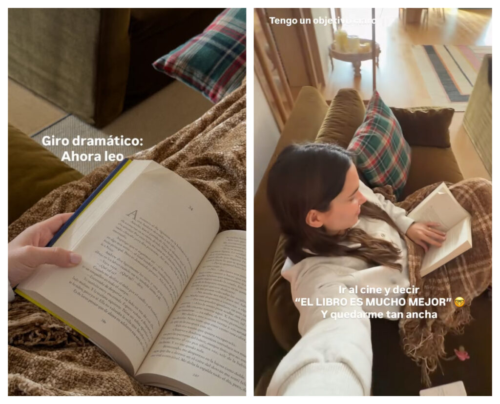 María Pombo está leyendo 'La asistenta'.