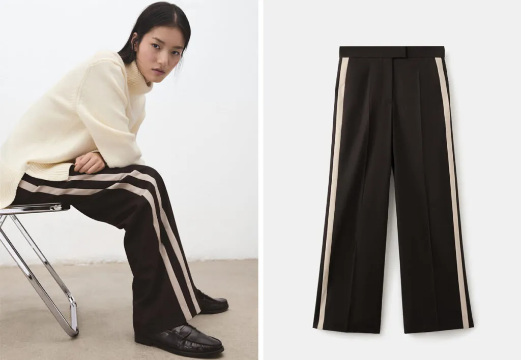 Pantalón con líneas deportivas de Mango. (PVP: 29.99€)