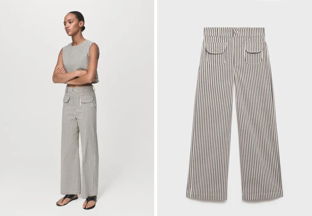 Pantalón de rayas marineras de Mango. (PVP: 25.99€)