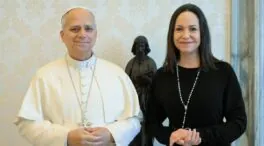 El papa León XIV recibe en el Vaticano a María Corina Machado