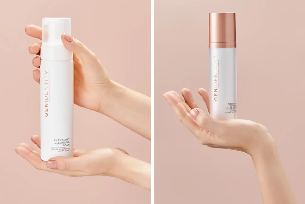 Espuma limpiadora ultra suave (PVP: 33.15€) y crema fluida antiedad (PVP: 69.70€) de Gen Identity