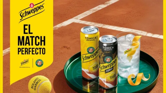 Schweppes firma un acuerdo de colaboración con Roland-Garros para los próximos tres años