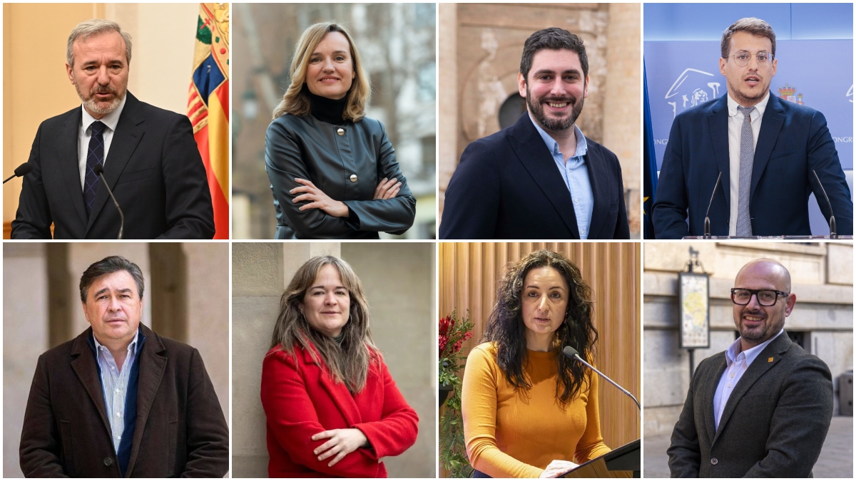 Estos son los candidatos de PP, PSOE, Vox, CHA o Podemos en las elecciones de Aragón