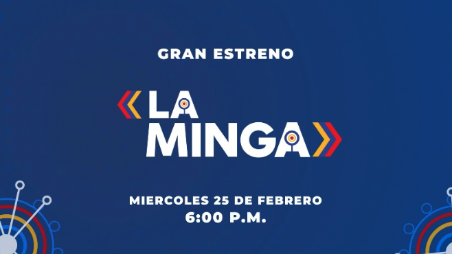 Cartel de la puesta en marcha del programa producido por Iglesias, 'La Minga', en Colombia