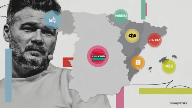 Así es el mapa que Rufián envió a los partidos de izquierdas antes de anunciar su idea de alianza