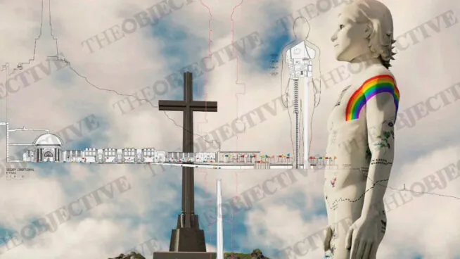 El Gobierno barajó construir una estatua LGTB desnuda de 183 metros en el Valle de los Caídos