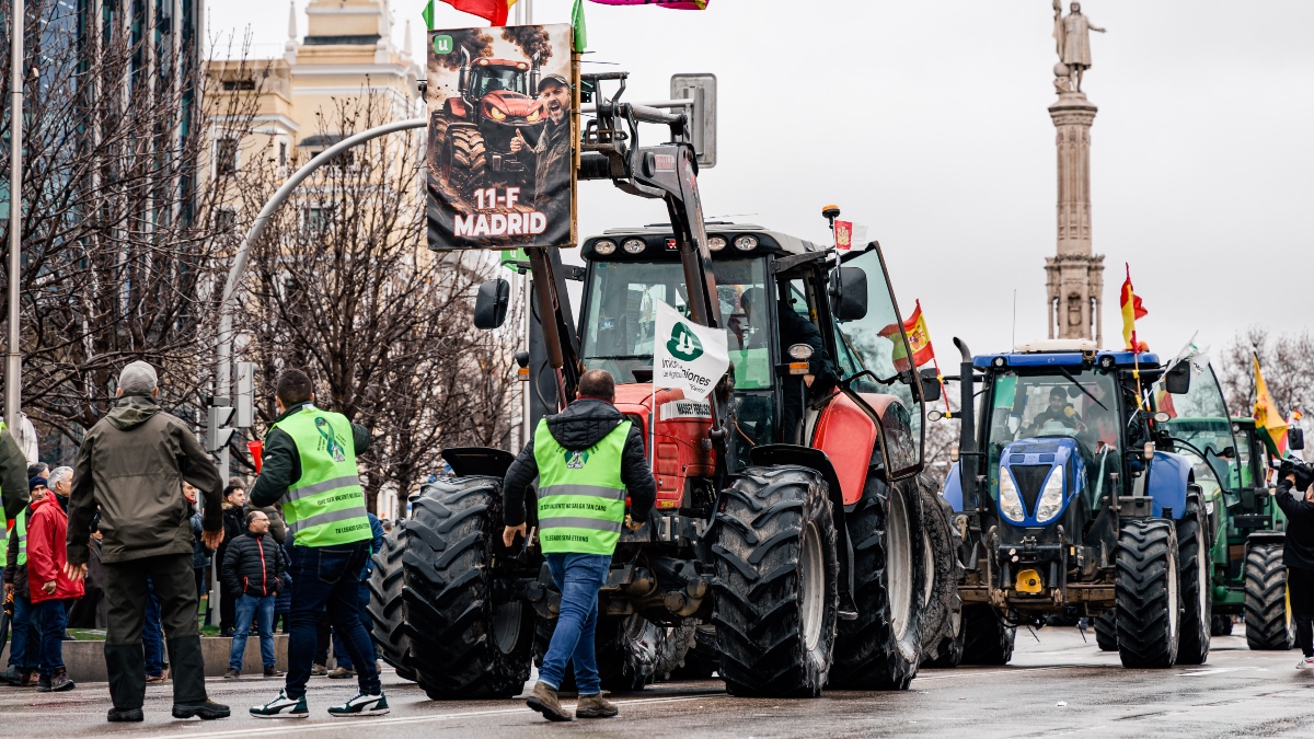 Unos 8.000 agricultores y ganaderos toman Madrid contra la futura PAC y Mercosur