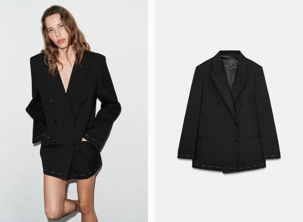 Americana negra cruzada de Zara. (PVP: 59.95€)