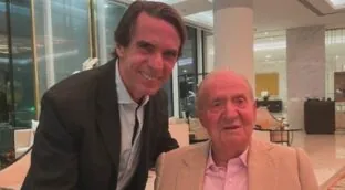 Juan Carlos I se reúne con Aznar y confirma que se encuentra «excelentemente bien» de salud