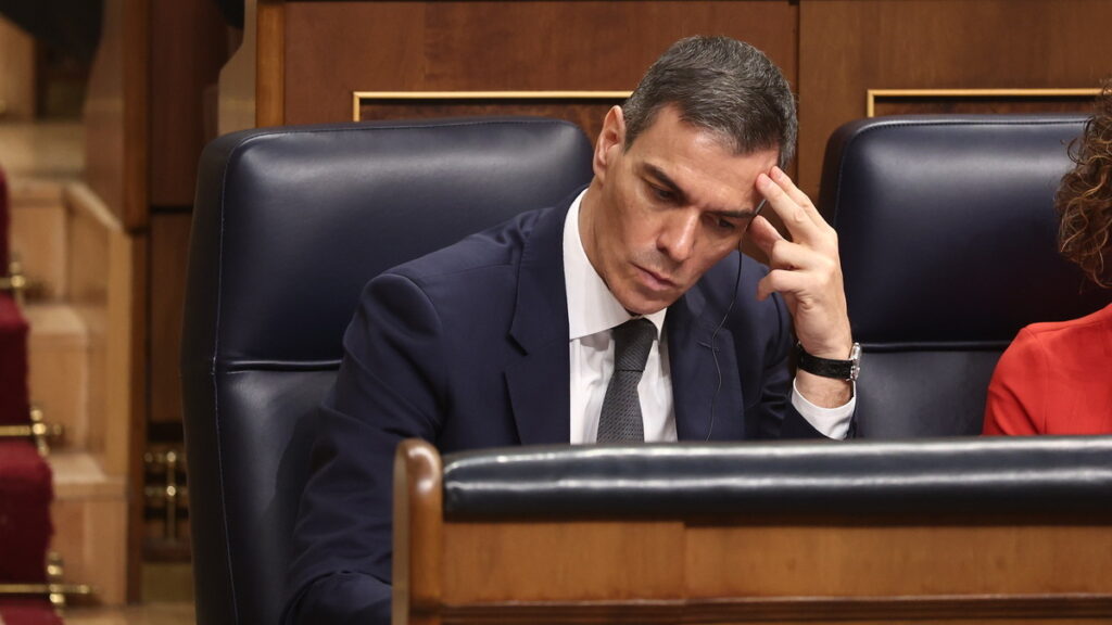 El presidente del Gobierno, Pedro Sánchez, en una sesión de control al Gobierno