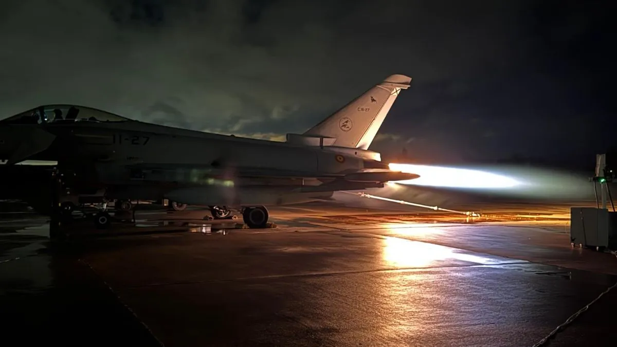 Defensa pone a prueba en Torrejón el combustible sostenible para sus Eurofighter