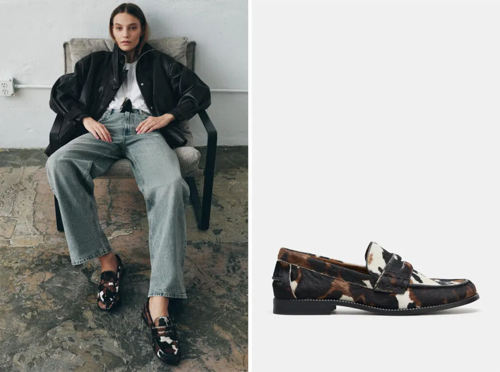 Mocasín con estampado animal de Zara. (PVP: 69.95€)