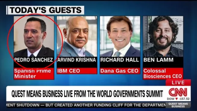 La CNN confunde a Pedro Sánchez con el ministro de Defensa de Colombia