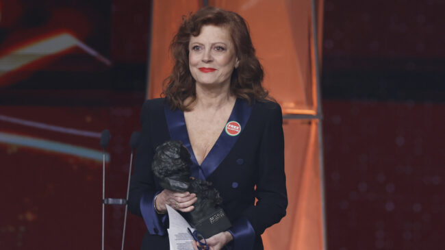Susan Sarandon elogia la «lucidez moral» de Pedro Sánchez en medio de la gala de los Goya