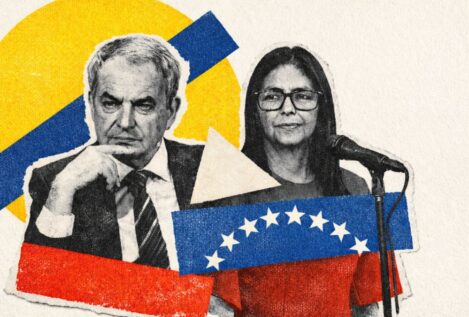 El presunto testaferro de Zapatero viajó junto a Delcy Rodríguez en su avión oficial