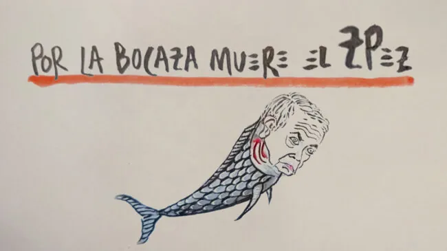 La viñeta animada sobre... Zapatero en la radio