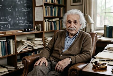 Albert Einstein, filósofo de la ciencia: «La vida es como una bicicleta, para mantener el equilibrio tienes que seguir peladeado hacia delante»