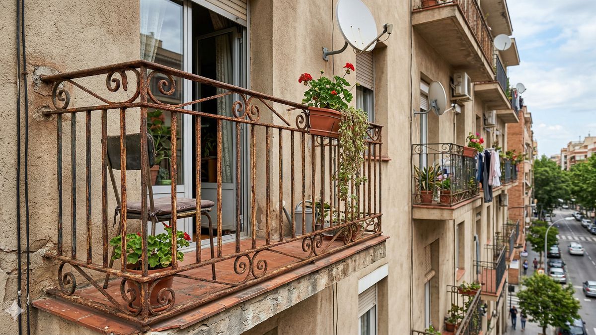 La LPH lo confirma: podrías librarte de pagar por la barandilla de tu balcón o terraza si tiene desperfectos que afectan a la fachada