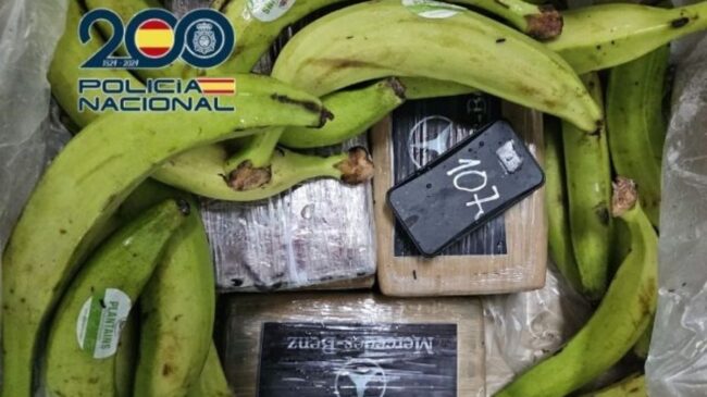 Tres detenidos en Algeciras por introducir 240 kilos de cocaína en cajas de plátanos