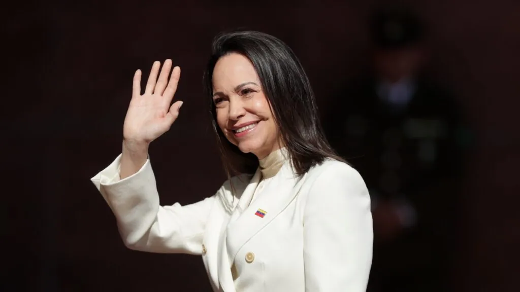 La líder de la oposición venezolana y Premio Nobel de la Paz, María Corina Machado.