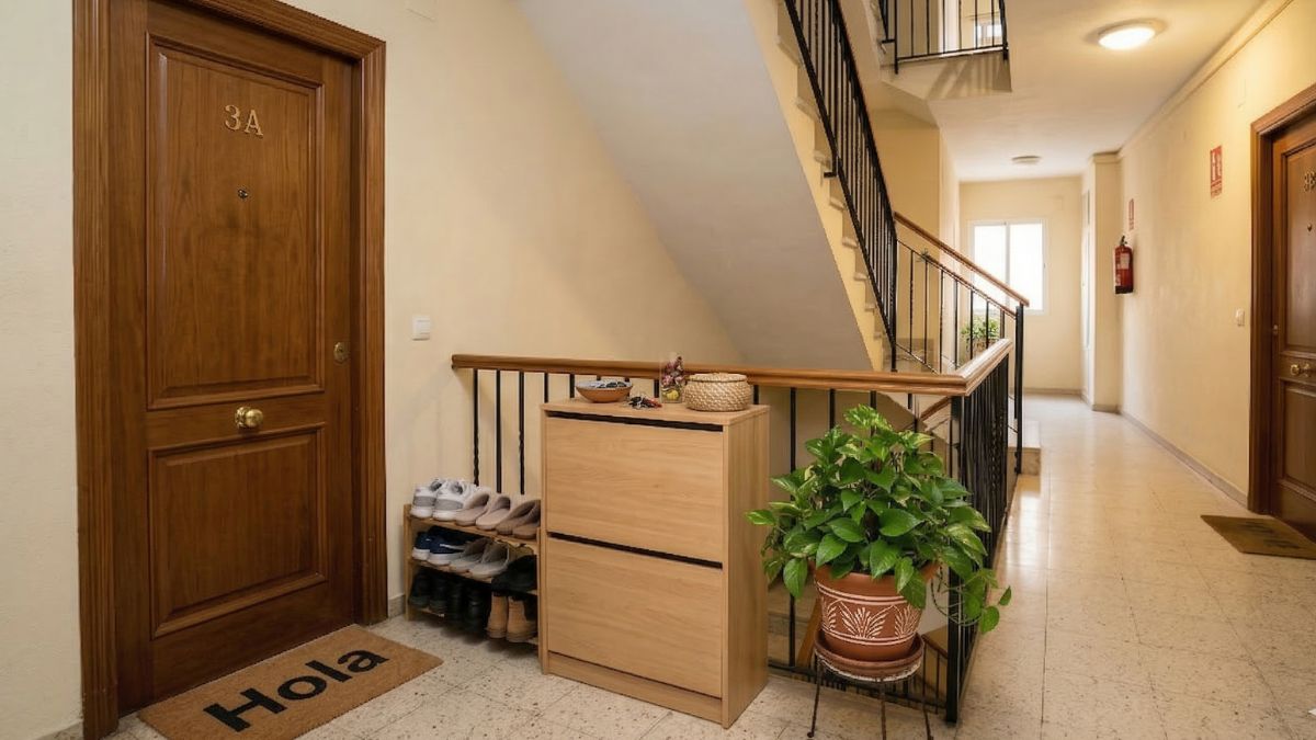 Ni plantas ni zapateros: la Ley de Propiedad Horizontal aclara que la comunidad te puede hacer quitarlos del rellano