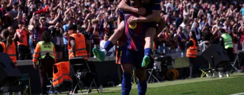 El Barça consolida su liderato ante el Rayo con un gol de Araujo