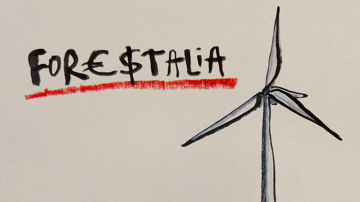 La viñeta animada sobre... Forestalia