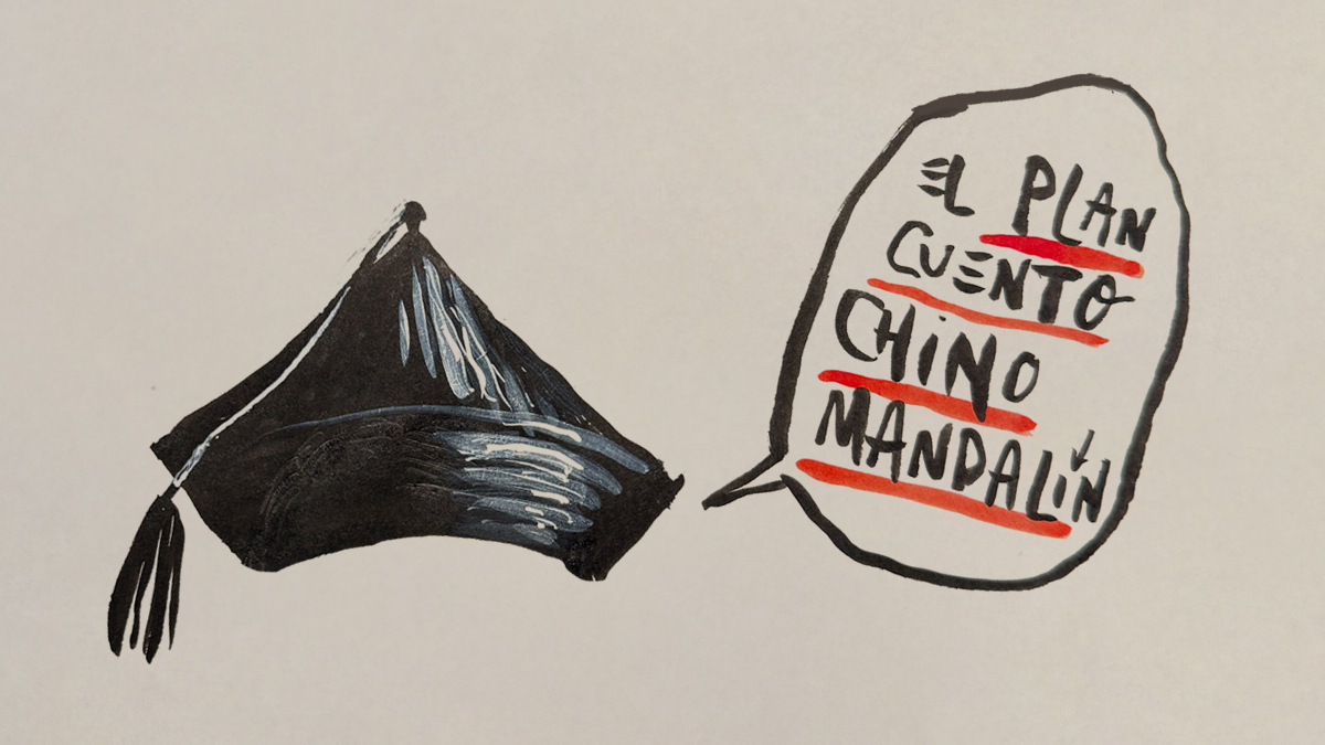 La viñeta animada sobre... el cuento chino mandalín