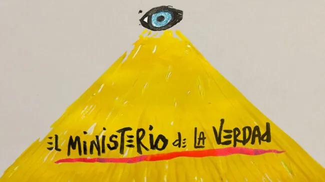 La viñeta animada sobre... el Ministerio de la Verdad
