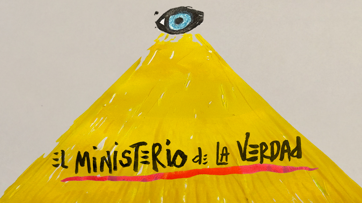 La viñeta animada sobre... el Ministerio de la Verdad