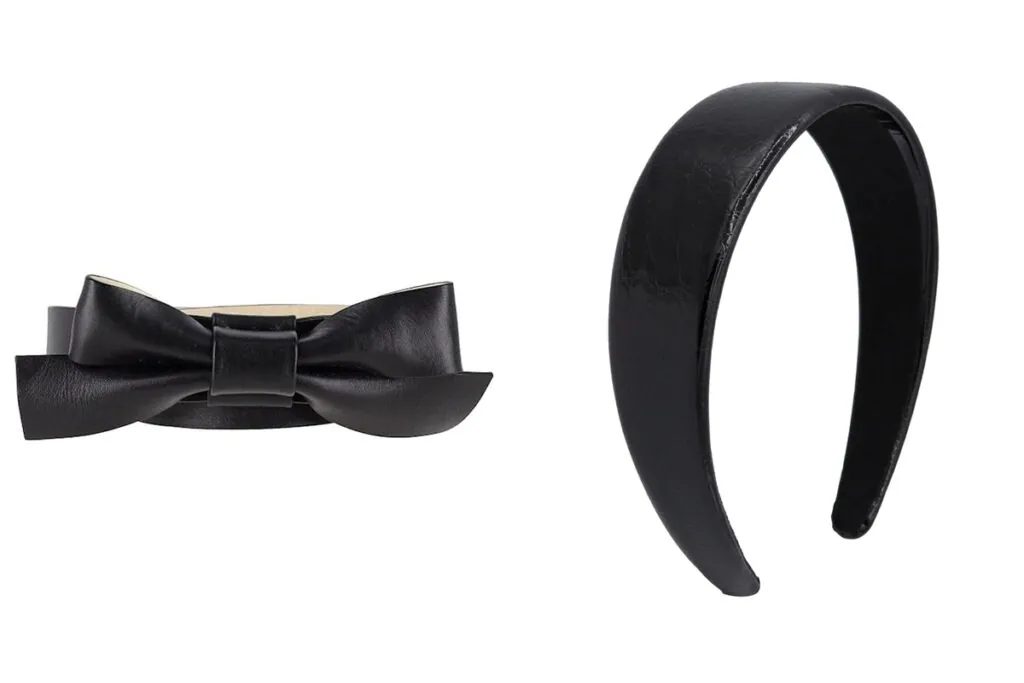 ALICE BY TEMPERLEY Cinturón con forma de lazo (PVP: 95€) // YOU ARE THE PRINCESS Diadema negra (PVP: 3.99€)