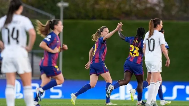 El Barça da un baño de realidad al Real Madrid en los cuartos de la Champions femenina