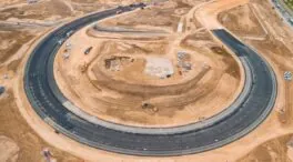 La 'Monumental' curva del circuito de Madring empieza a mostrar su aspecto final