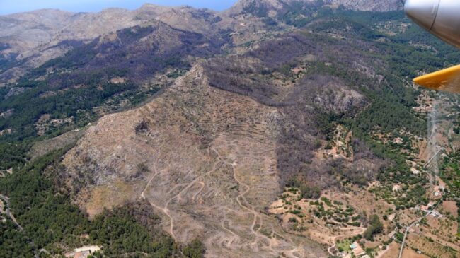 El Supremo reduce la pena de cárcel al autor de un incendio que quemó 2.350 hectáreas en Baleares