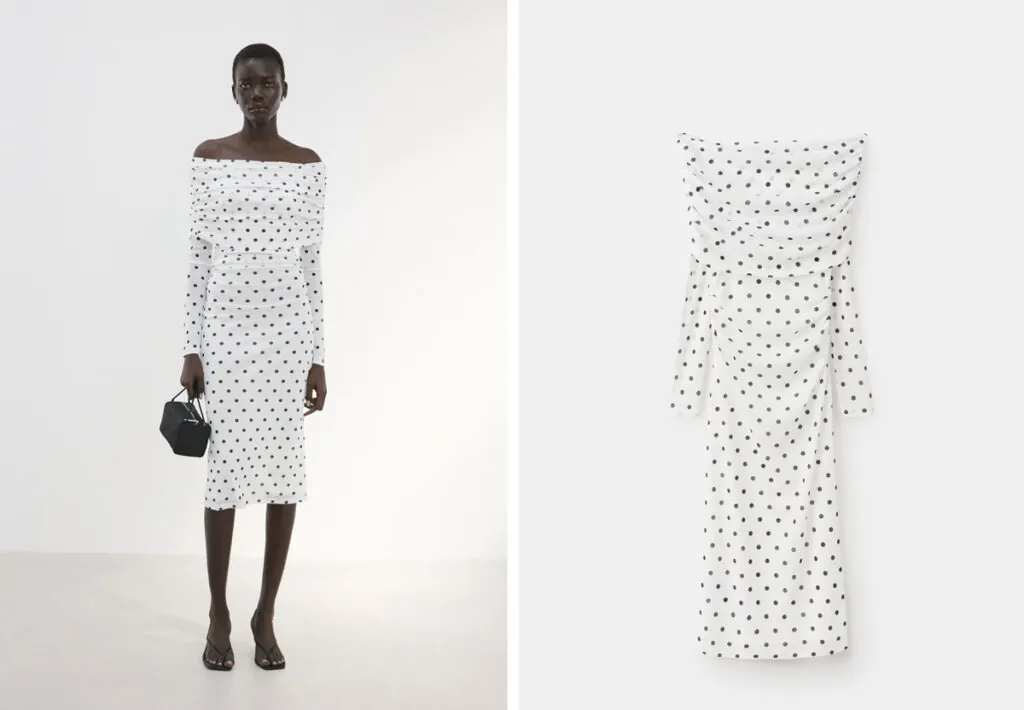 Vestido de lunares de Mango. (PVP: 35.99€)