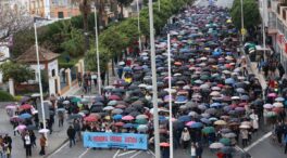 Las víctimas de Adamuz se manifiestan bajo la lluvia en Huelva para reclamar «justicia»