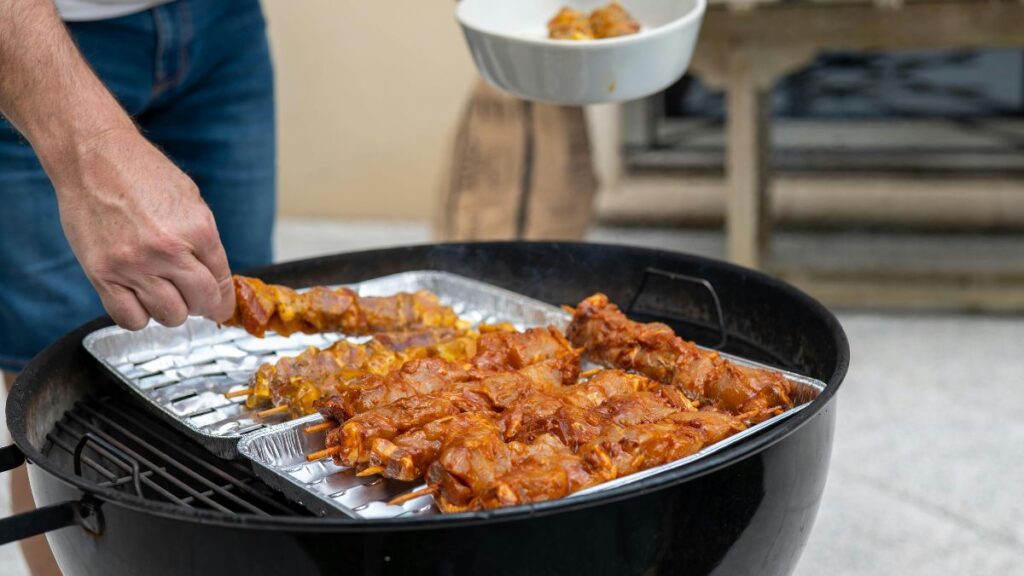 Barbacoa en una terraza 