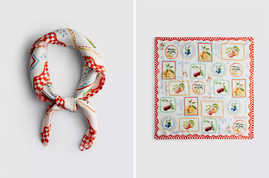 Pañuelo cuadrado estampado de Primark. (PVP: 5€)