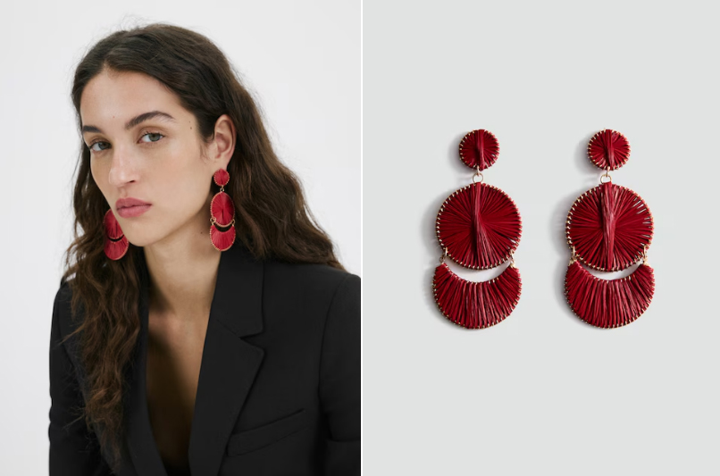 Maxi pendientes rojos de Mango. (PVP: 15.99€)