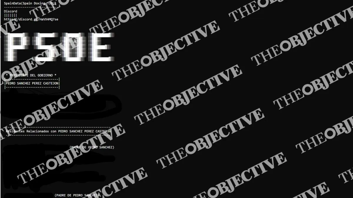 Un grupo de ‘hackers’ publica el DNI y el domicilio completo de los padres de Sánchez