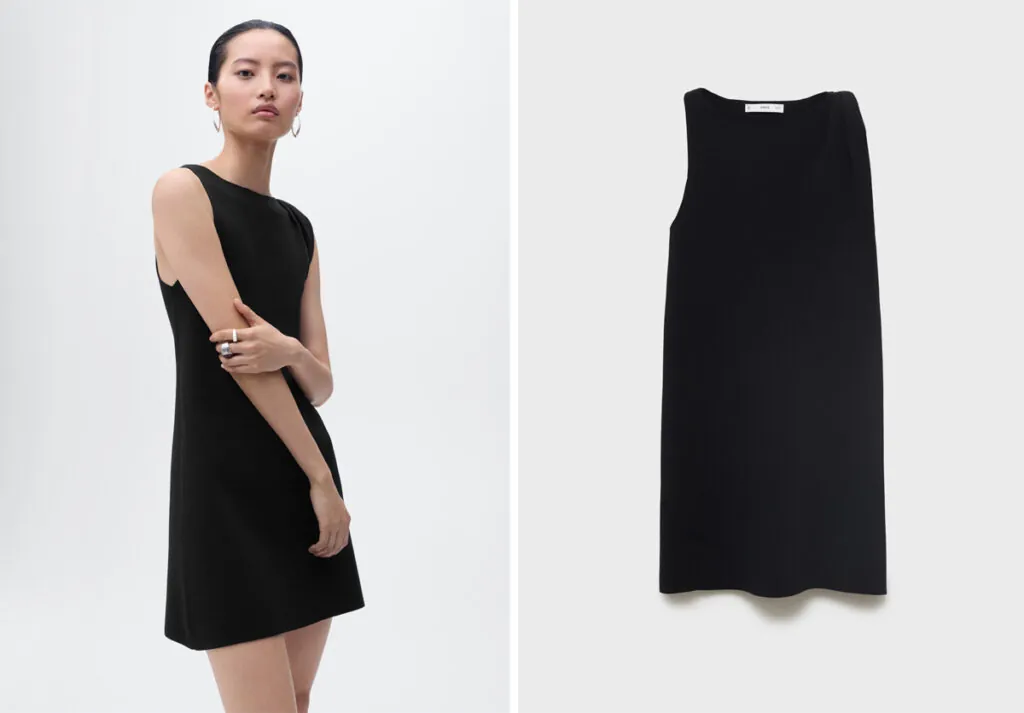 Vestido con tirante drapeado de Mango. (PVP. 19.99€)