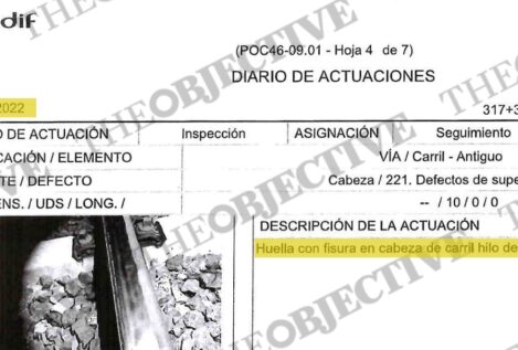 ADIF retiró a escondidas tras el accidente de Adamuz un carril con fisuras ya vistas en 2019