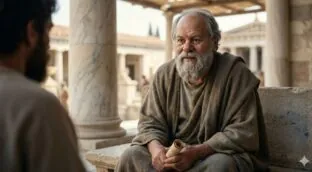 Sócrates, filósofo, avisó a sus 58 años: «El secreto de la felicidad no se encuentra en buscar más, sino en la capacidad de disfrutar con menos»