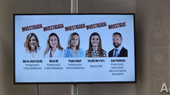 Convulsión en Valencia al estar investigados la alcaldesa y cuatro concejales de PP y Vox