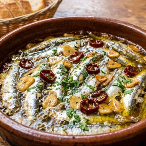 Anchoas a la bilbaína