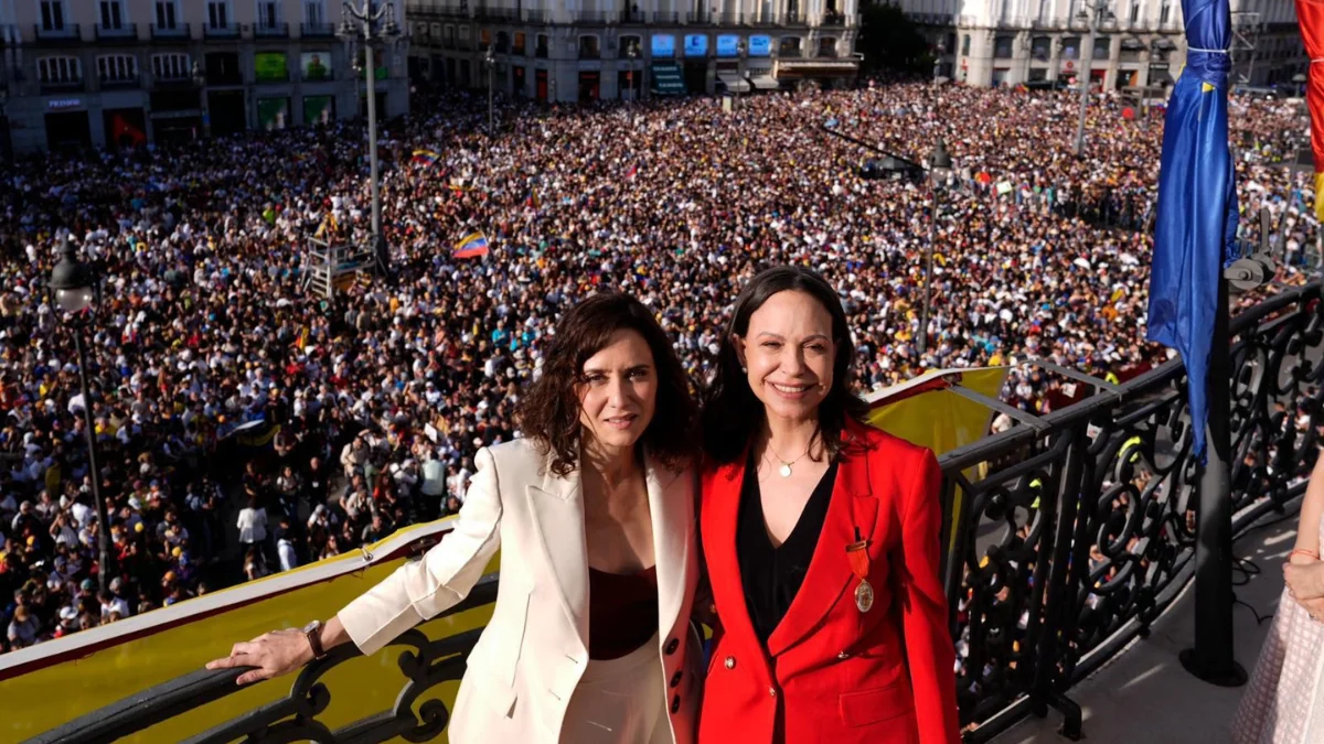 En directo | Miles de venezolanos aclaman a María Corina Machado en Sol