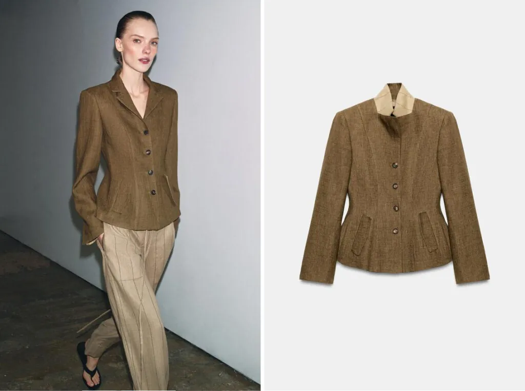 Americana de lino de estilo British de Zara. (PVP: 79.95€)