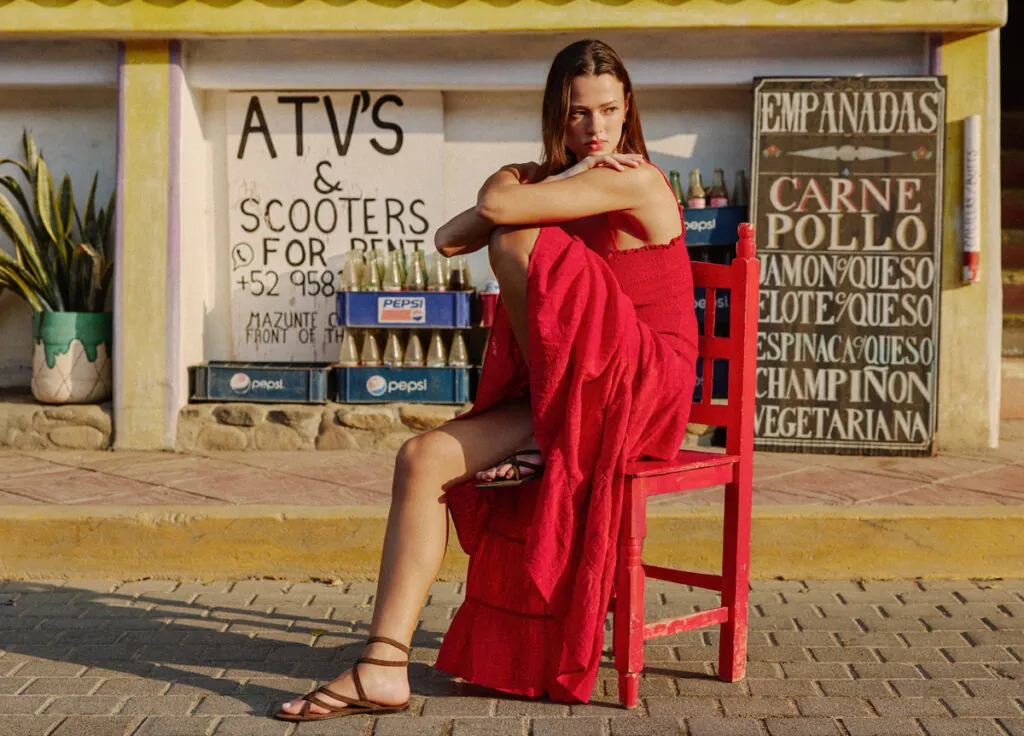 Vestido rojo de la firma Brownie