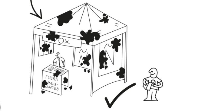 Fumigar o lanzar huevos: el manual de las juventudes de la CUP contra Vox y Aliança