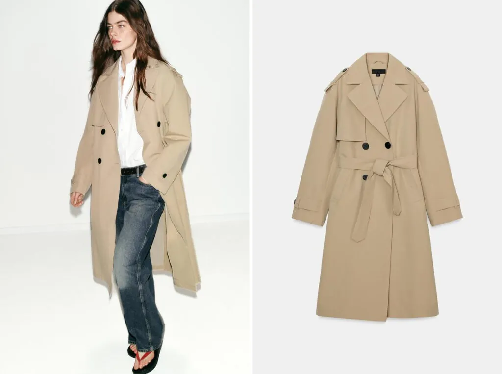 Gabardina beige de Zara. (PVP: 59.95)